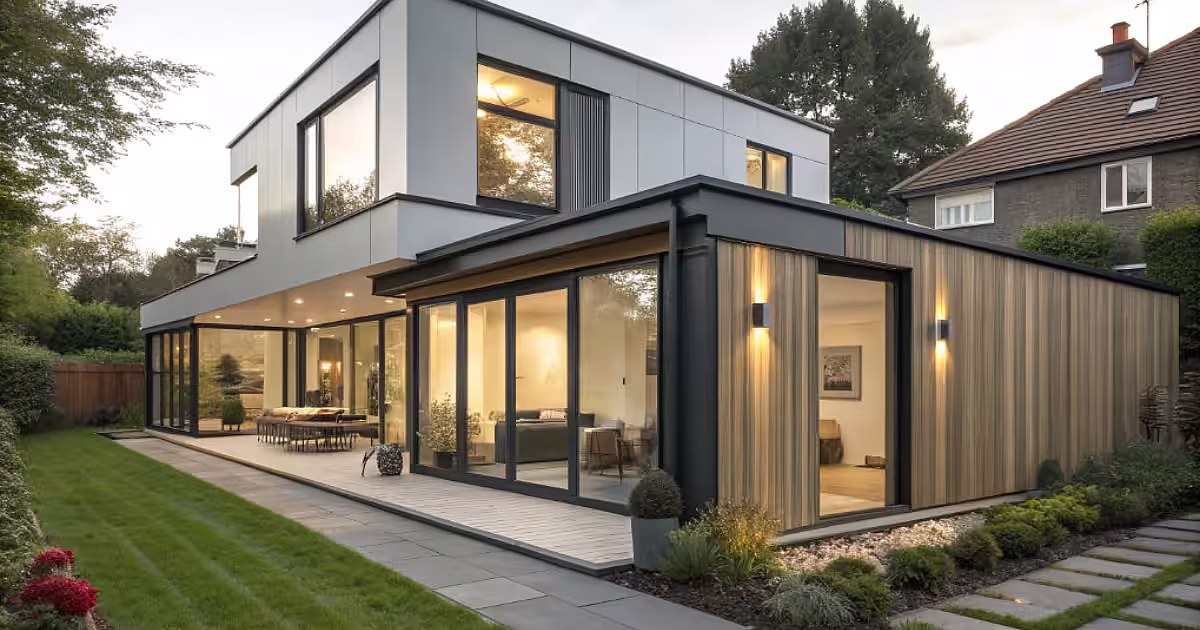 Extension de maison modulaire moderne