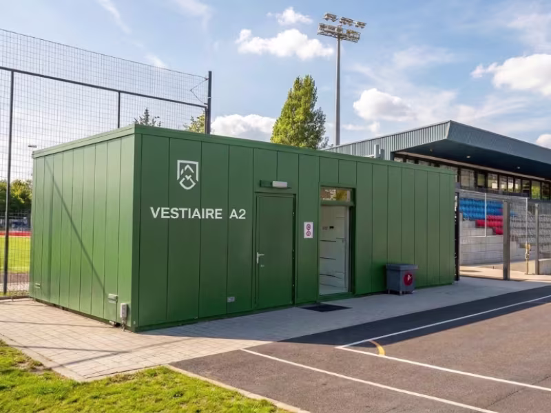 Vestiaire sportif modulaire d'occasion pour club amateur