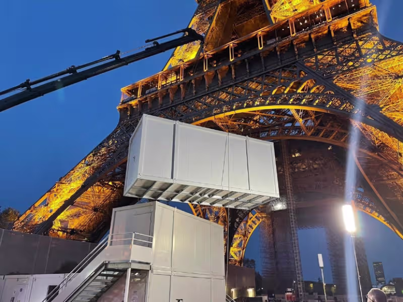 Installation et enlèvement modulaire sur chantier