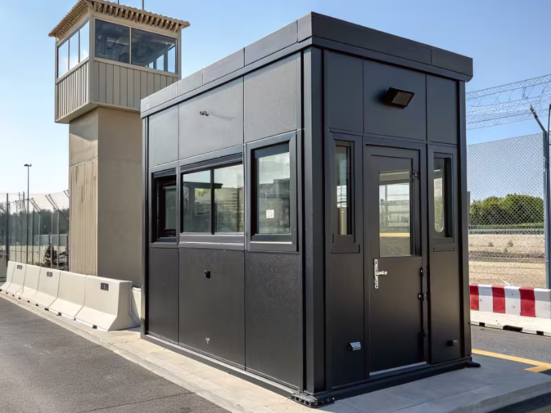Bâtiment modulaire pour la sécurité