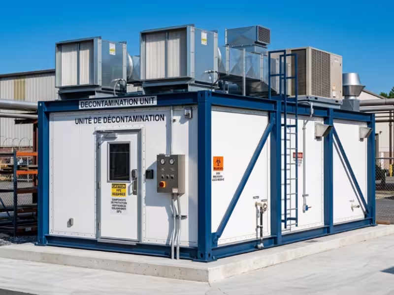 Unité de décontamination modulaire santé industrie — Module Concept